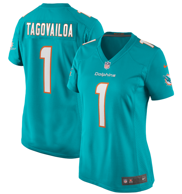 Women's Miami Dolphins Active Players Custom Aqua Vapor Untouchable Stitched Jersey(Run Small)